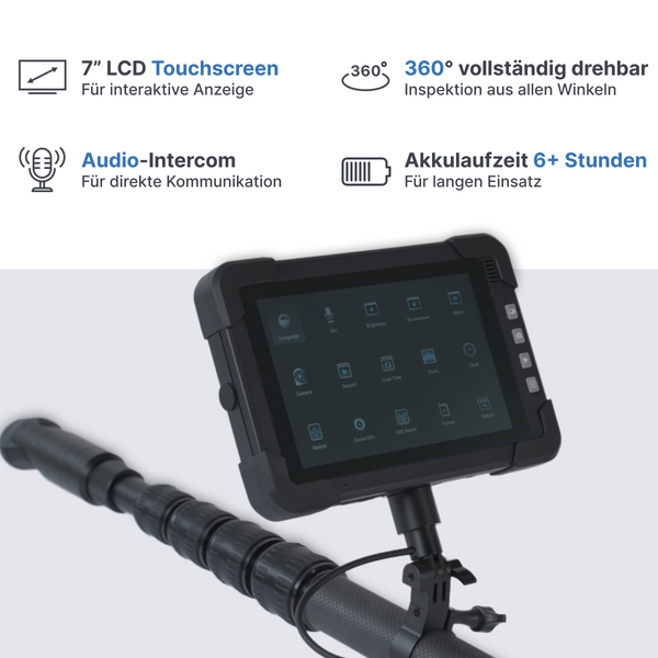 Webvision Profesjonalna teleskopowa kamera inspekcyjna z 360° PT – monitor 4K