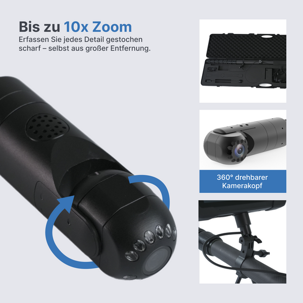 Webvision Profesjonalna teleskopowa kamera inspekcyjna z 360° PT – monitor 4K