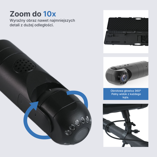Webvision Teleskopowa kamera inspekcyjna 360° PT – Monitor 4K