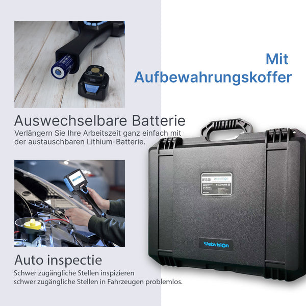 Kamera endoskopowa przemysłowa Webvision WVS40 – obiektyw 6 mm – ruchoma głowica 720° – wysoka temperatura – IP68