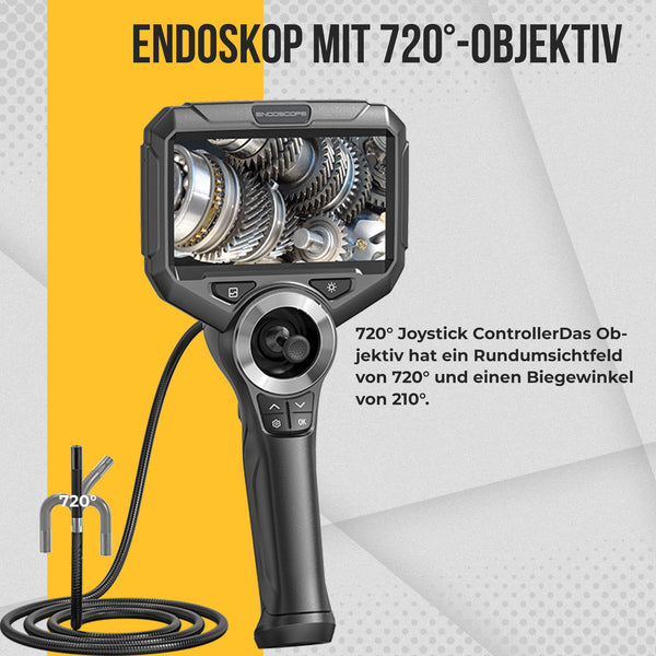 Kamera inspekcyjna endoskopowa Webvision – obiektyw 3,9 mm – głowica obrotowa 720° – ekran IPS 5,0” – IP68 – karta SD